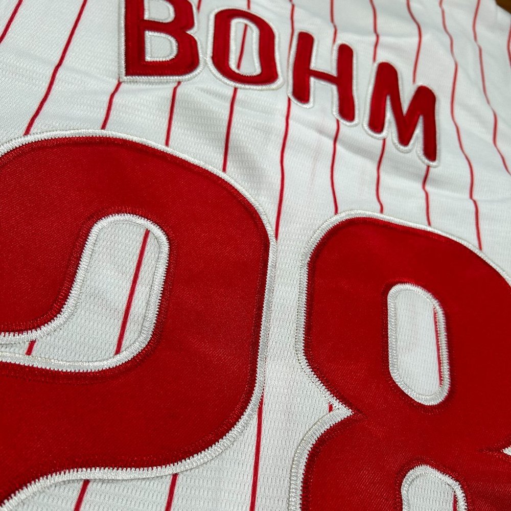 Alec Bohm #28 Philadelphia Phillies Pinstriped Stitched MLB Jersey Men's Large